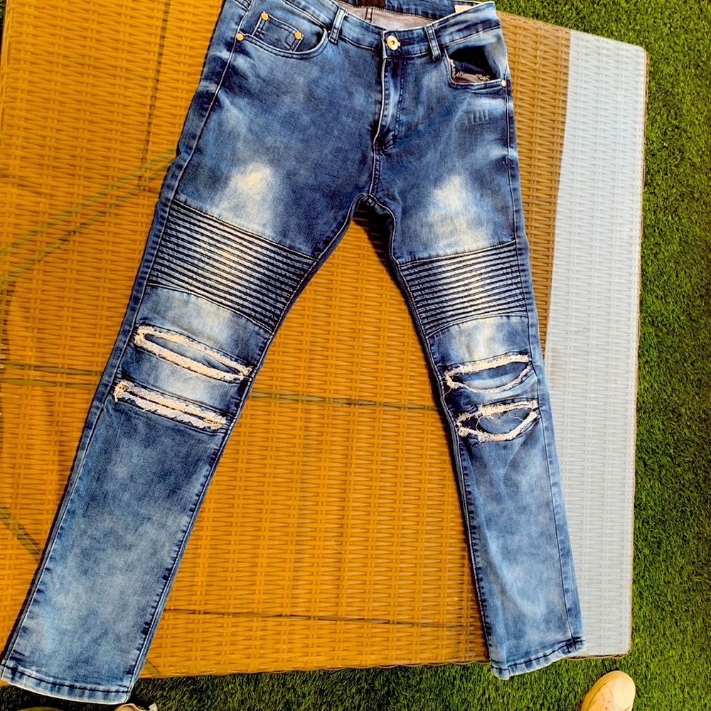 Silver Board Men Skinny Jeans, Size 36, Blue